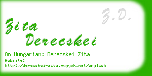 zita derecskei business card